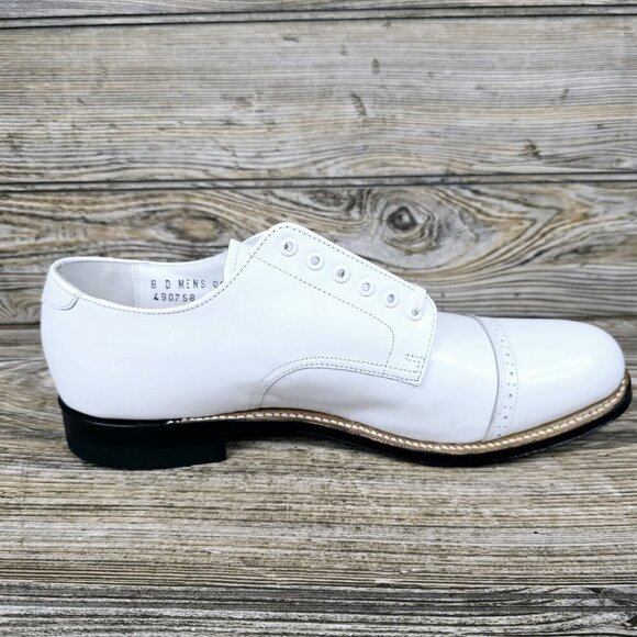 Stacy Adams Men Dress Classic Cap Toe Oxford Lace Shoes White Madison Men\'s 8D main image 7